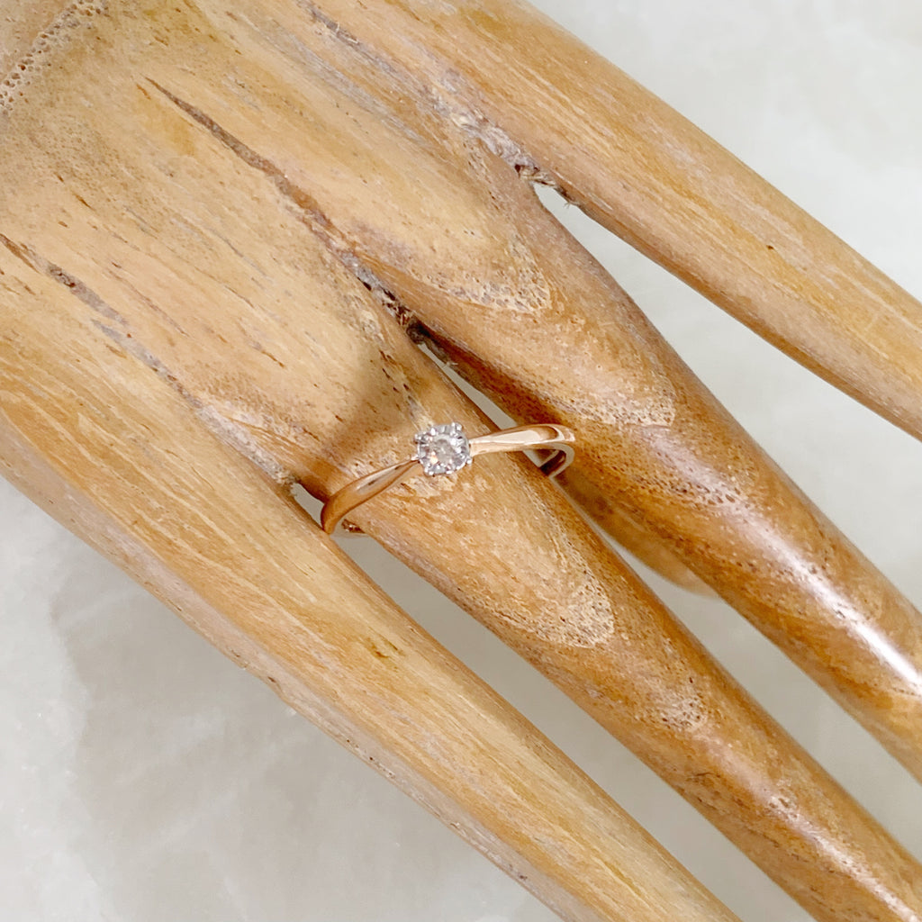 ANILLO DE COMPROMISO CON DIAMANTE ORO ROSA BR-OR-14-91-129-02