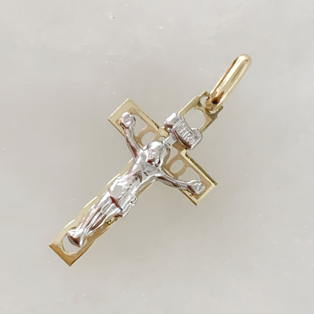 CRISTO DE ORO AMARILLO 14K CR-14-85-91-E-A5
