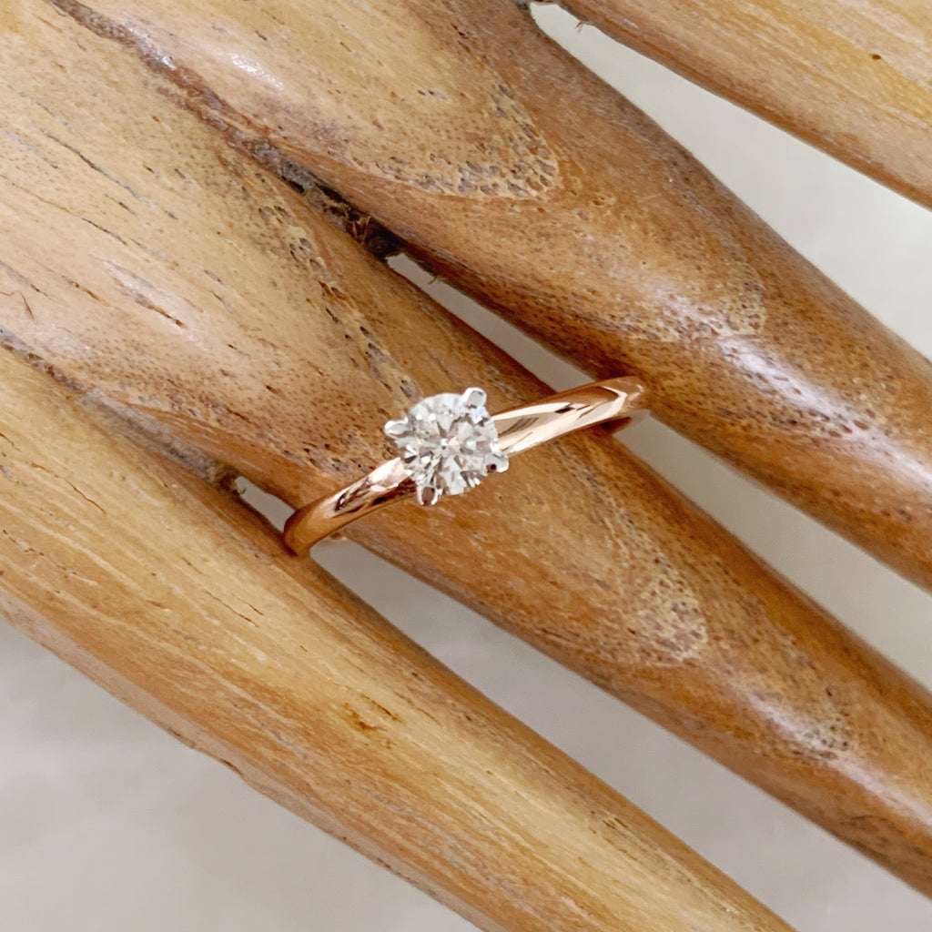ANILLO DE COMPROMISO CON DIAMANTE ORO ROSA BR-OR-14-91-399-04