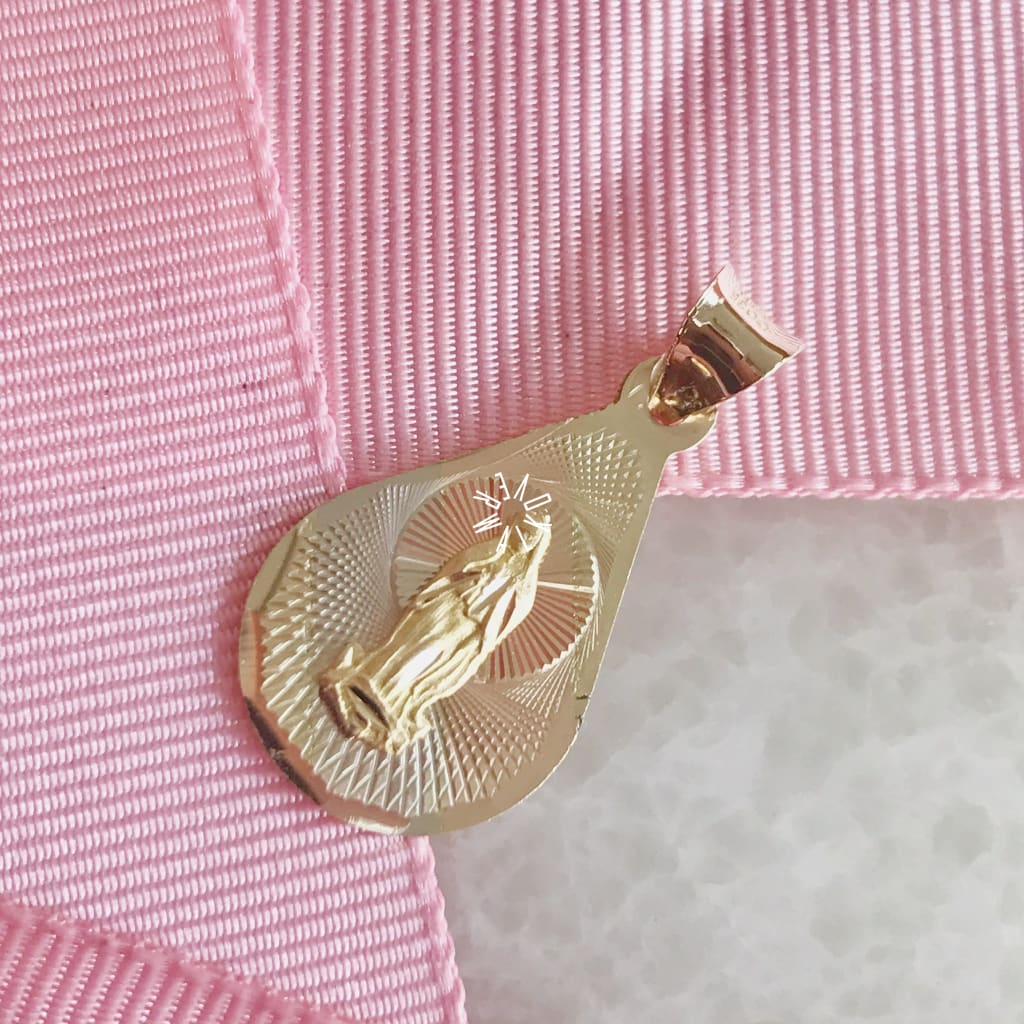 Medalla De La Virgen Guadalupe Oro 14K Mevg-14-095-1A1 Medalla