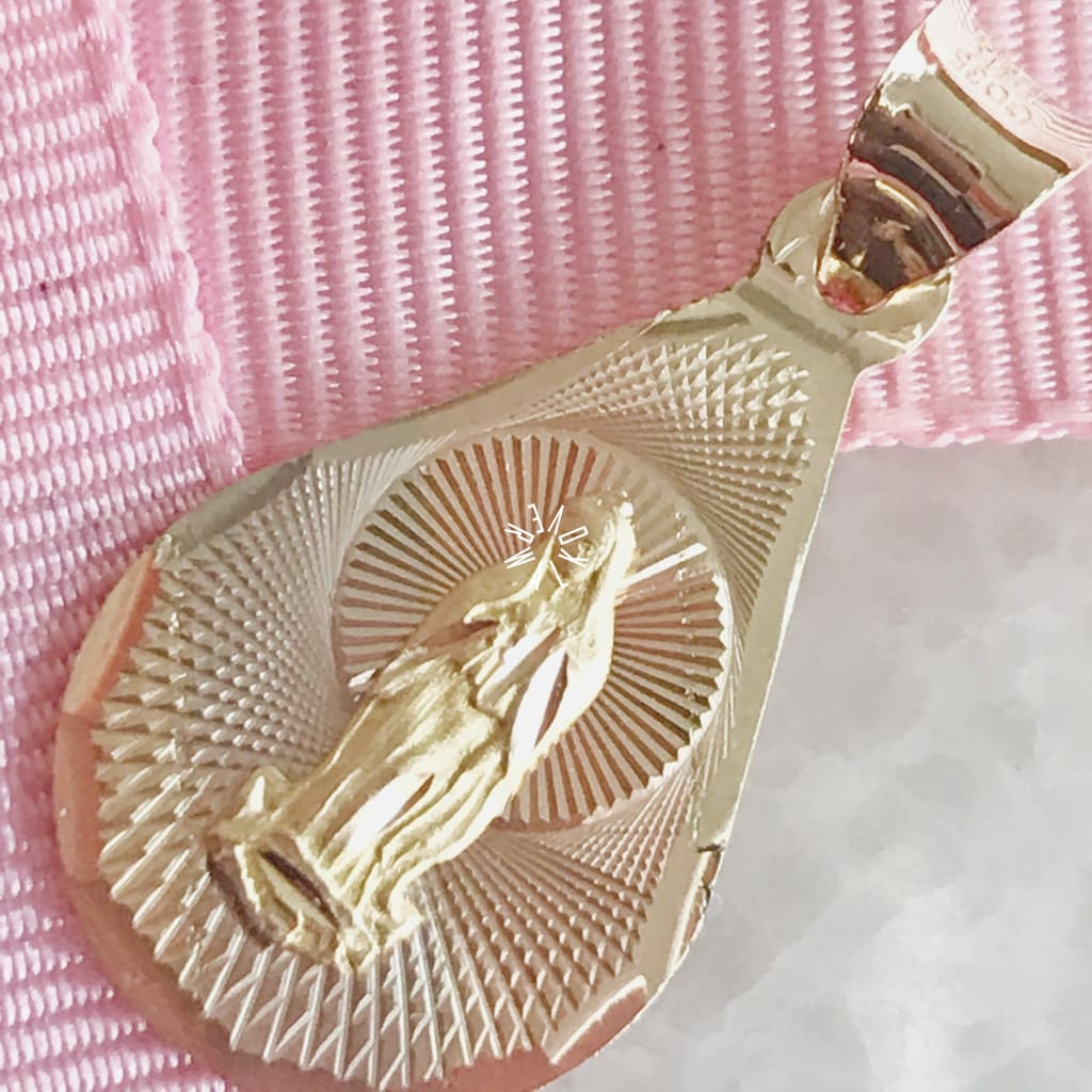 Medalla De La Virgen Guadalupe Oro 14K Mevg-14-095-1A1 Medalla