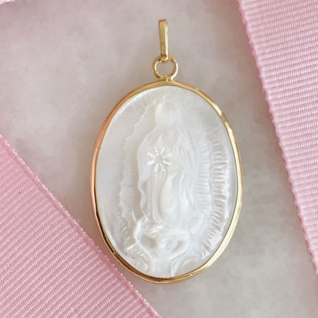 Medalla De La Virgen Guadalupe Oro 14K Omr411 Medalla