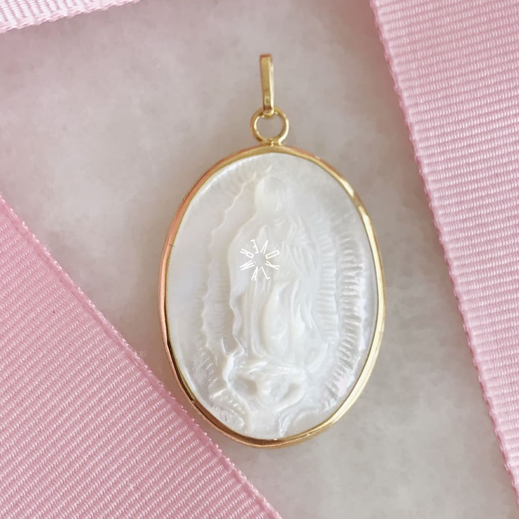 Medalla De La Virgen Guadalupe Oro 14K Omr411 Medalla