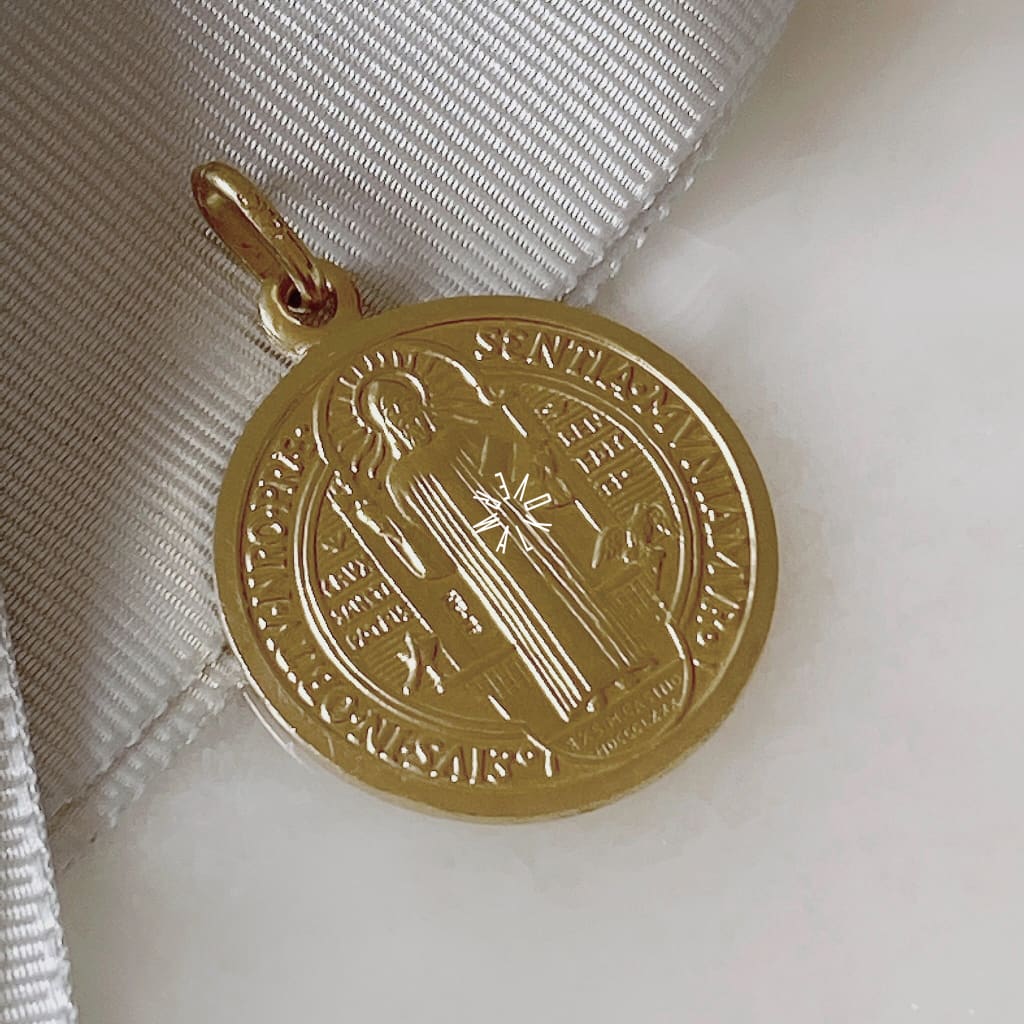 Medalla De San Benito Oro 14K Mesb-14-072-8A7 Medalla