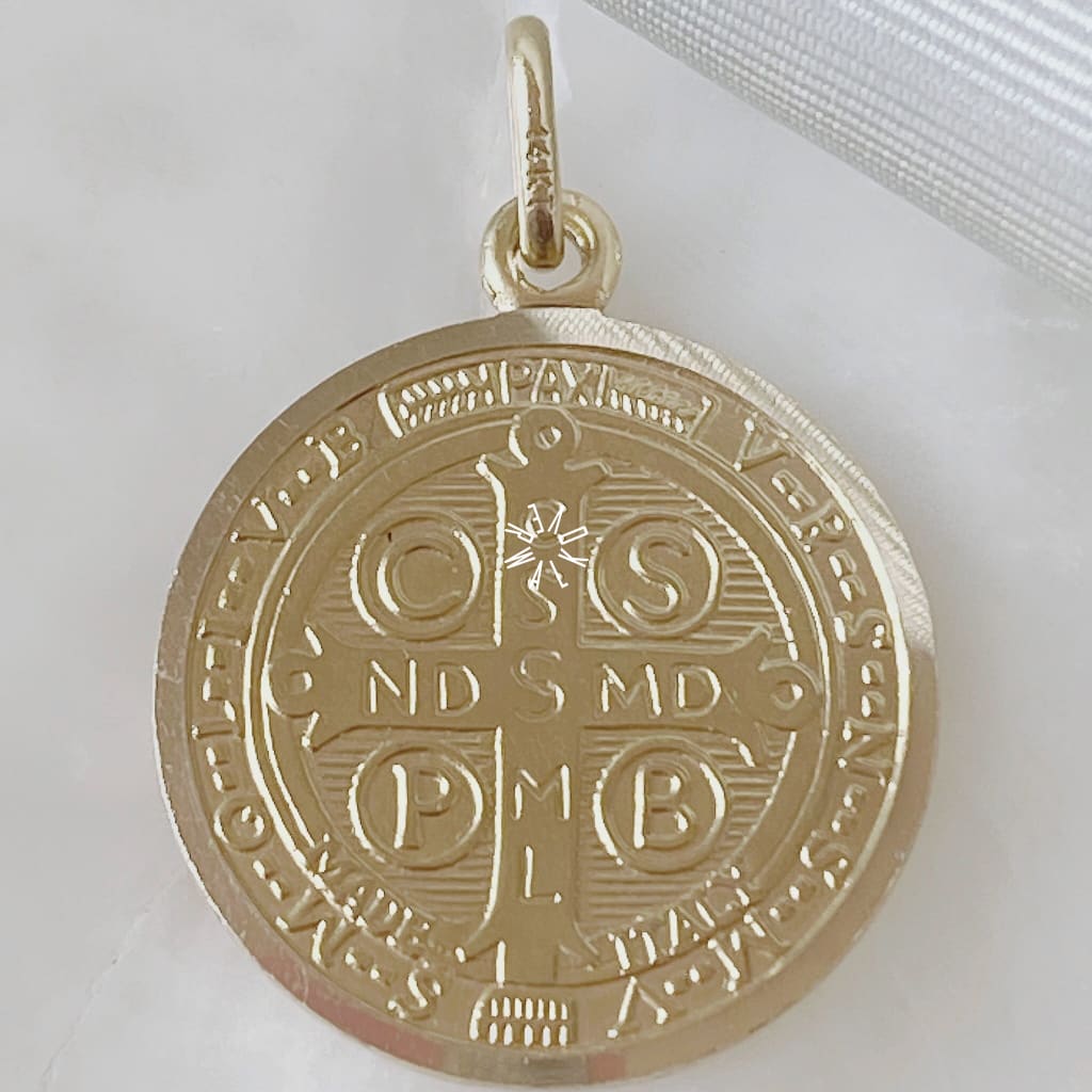 Medalla De San Benito Oro 14K Mesb-14-073-5A7 Medalla