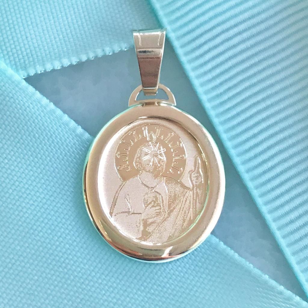 Medalla De San Judas Tadeo Oro 14K Mesj-14-083-0A9 Medalla
