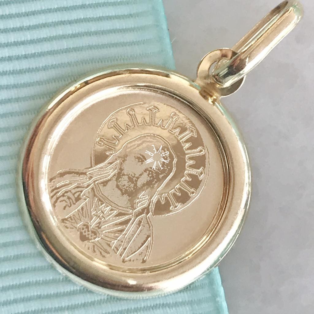 Medalla Del Sagrado Corazón De Jesús Oro 14K Mesc-14-079-0A8 Medalla