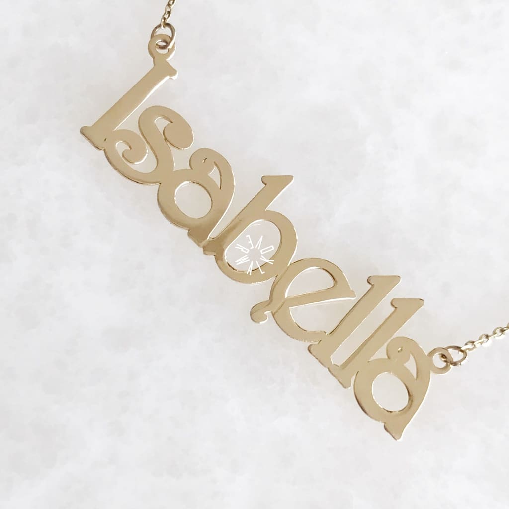 Nombre Oro 14K Vi544-D Nombre